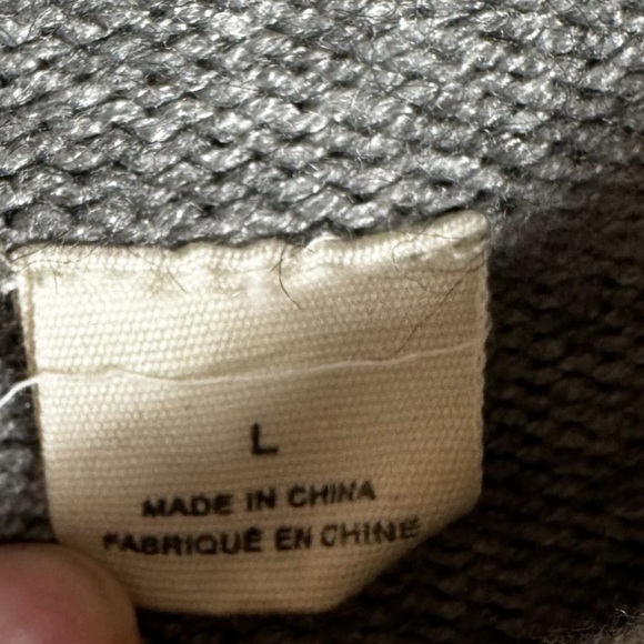 Anthropologie Moth Saskia Rolled Neck Tunic Sweater, Light Grey, Size Large - Picture 6 of 14